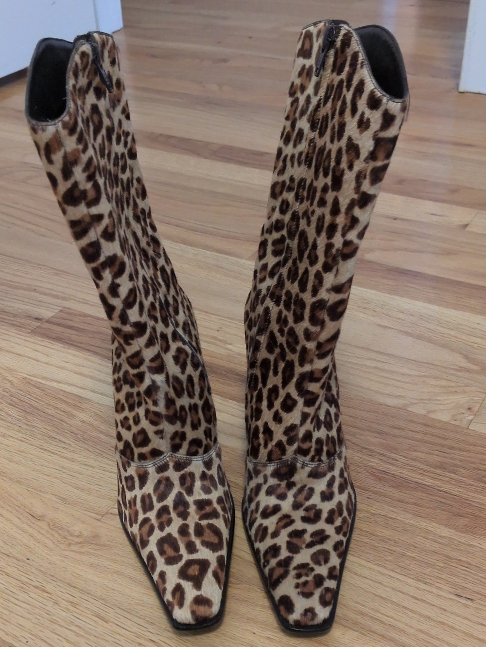 Dolce Vita Animal Print Square Toe Boots - Picture 3 of 12